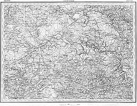 Военно-топографическая карта Калужской Губернии 1850 г. Масштаб: в 1см. 1260 м. (Юхнов)